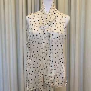 Etcetera Polka Dot Tie Front Blouse
